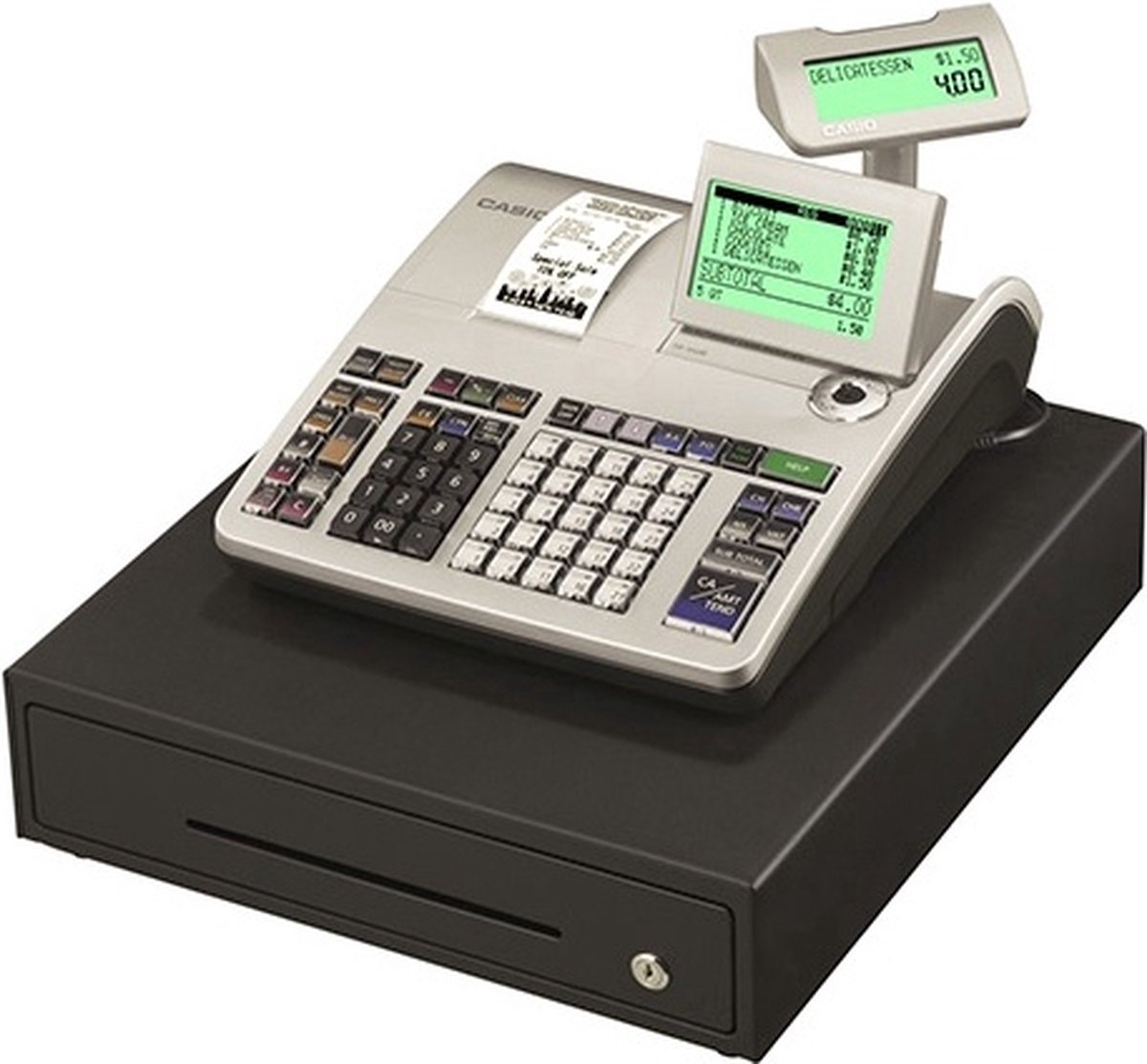 Casio SE-S400 - Kassa - Thermische printer - Klantendisplay - Grote  geldlade - Zwart | bol.com