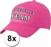 8 roze Vrijgezellen Team petjes voor dames