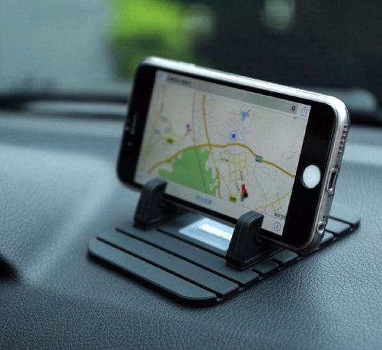 Tapis antidérapant pour smartphone - support de voiture Noir