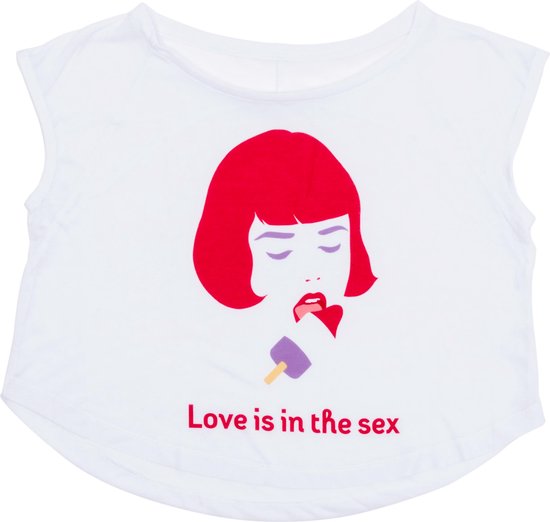 Lovelanders T-shirt To Wear Dames Polyester Wit/rood Mt S/m