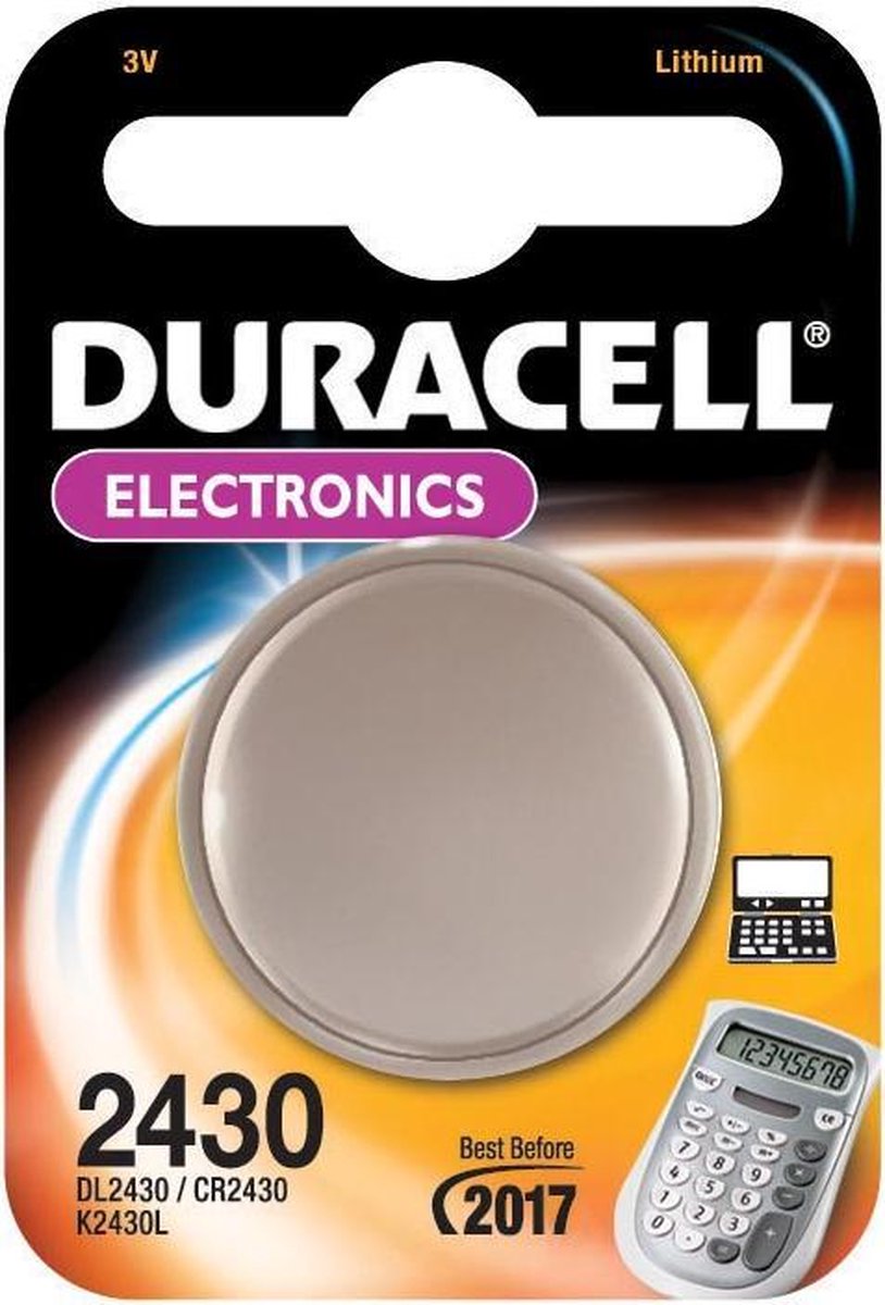 23x Duracell knoopcel Electronics CR2430, op blister