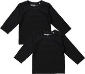 Dirkje Unisex Shirts Lange Mouwen (2stuks) Zwart - Maat 86