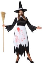 dressforfun - Griezelige heks XL - verkleedkleding kostuum halloween verkleden feestkleding carnavalskleding carnaval feestkledij partykleding - 302233
