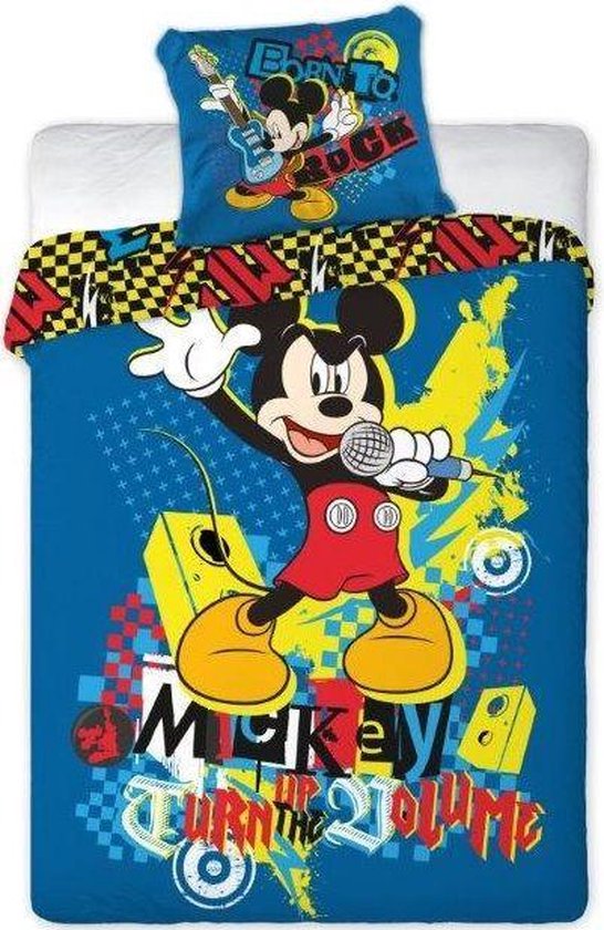 Couette Mickey Mouse Rock: 140x200 / 70x80 cm