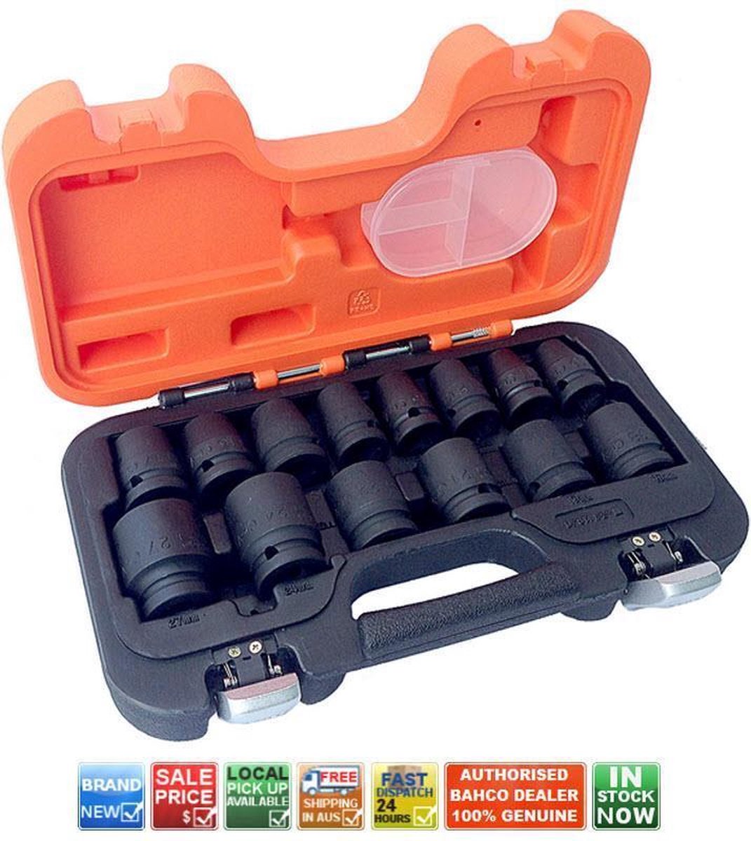 Bahco d/s14 slagdopsleutelset 1/2", 10-27mm