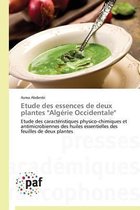 Etude Des Essences de Deux Plantes alg�rie Occidentale