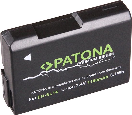 Batterie Platinum avec entrée USB-C pour Nikon Nikon EN-EL14 D3100 D5100 P7000