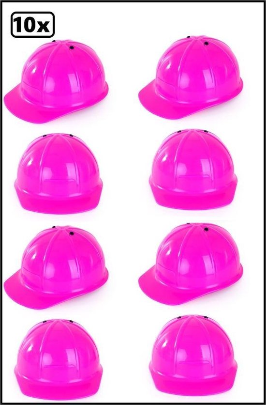 10x casque de construction réglable rose - casque de construction  couvre-tête rose... | bol