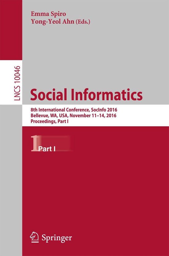 Springer Nature Proceedings Computer Science 1 - Social Info ... - cover