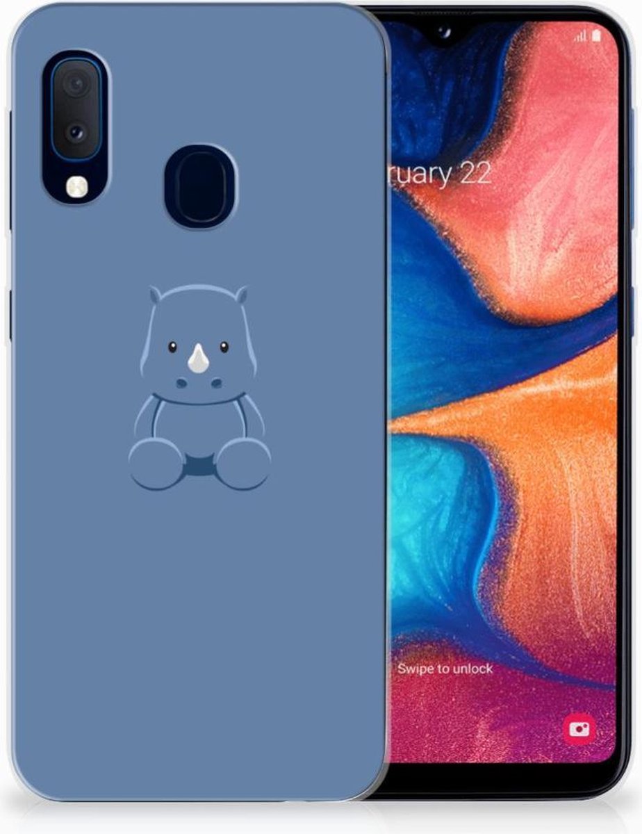 Samsung Galaxy A20e Telefoonhoesje met Naam Baby Rhino