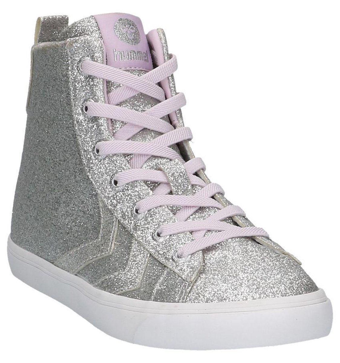 Zilveren Hoge Sneakers met Glitters Hummel Strada Glitter Junior | bol.com