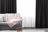 2 grijze gordijnen met haken van Lifa Living