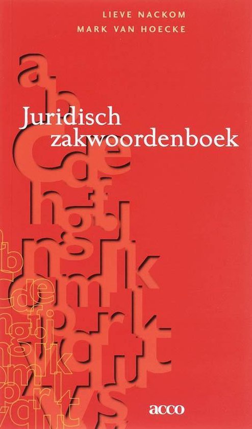 Cover van het boek 'Juridisch zakwoordenboek' van M. van Hoecke en L. Nackom
