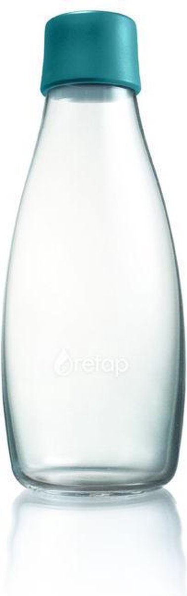 Retap Waterfles - Glas - 0,5 l - Petroleum Green