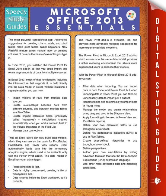 Microsoft Office 2013 Essentials (Speedy Study Guides) - cover