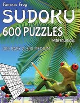 Famous Frog Sudoku 600 Puzzles With Solutions. 300 Easy and 300 Medium