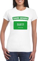 T-shirt met Saudi Arabische vlag wit dames XS