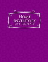 Home Inventory List Template