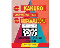 Kakuro and Brickwalldoku Classic Sudoku- 200 Kakuro Kakuro 12x15 + 14x16 + 15x17 + 16x18 + 200 BrickWallDoku medium - hard levels.