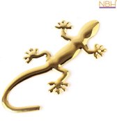 NBH� - Metalen Gekko 3D autosticker goudkleurig