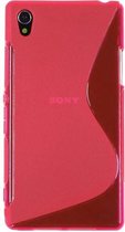 Sony Xperia M2 Aqua Silicone Case s-style hoesje Roze