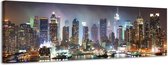Manhattan - Canvas Schilderij Panorama 118 x 36 cm