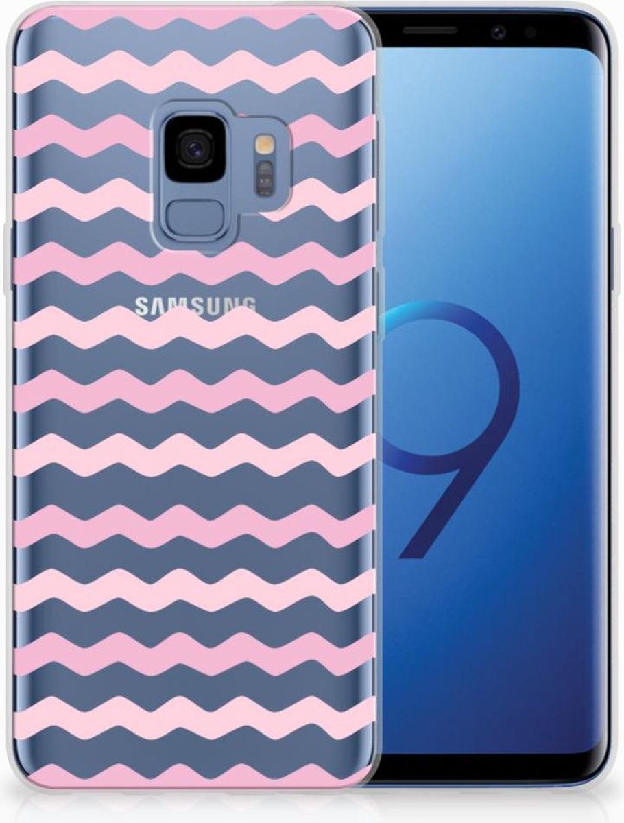 Samsung Galaxy S9 TPU bumper Waves Roze