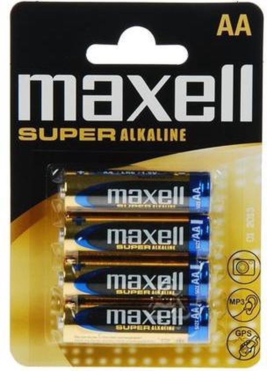 Maxell - Batterijen - 4 stuks LR6 (AA) Batterijen in Blister