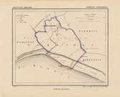 Historische kaart, plattegrond van gemeente Serooskerke (Schouwen) in Zeeland uit 1867 door Kuyper van Kaartcadeau.com