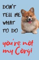 Don't tell me Corgi Blank Lined Journal Notebook