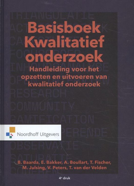Boek cover Basisboek Kwalitatief Onderzoek van Ben Baarda (Hardcover)