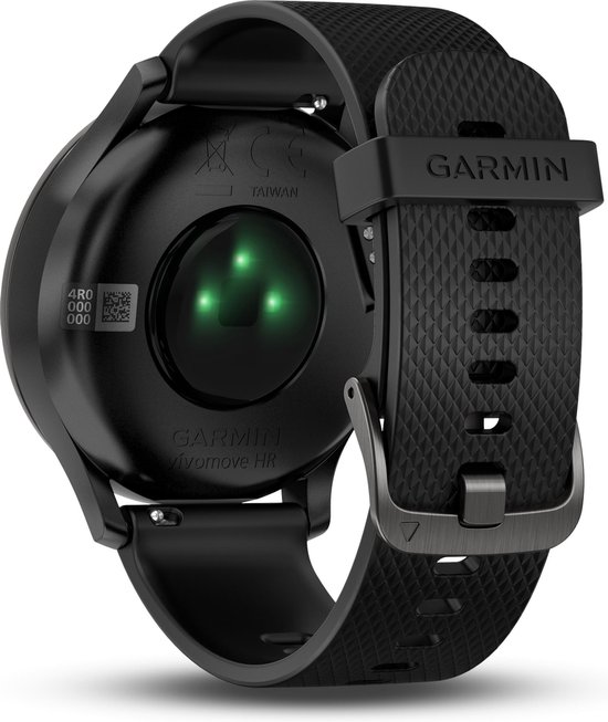 Garmin Vivomove HR, Sport, zwart met zwarte polsband, L - Garmin
