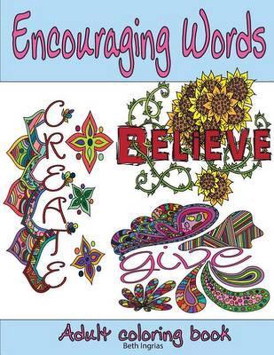 Adult Coloring Books: Encouraging Words - cover