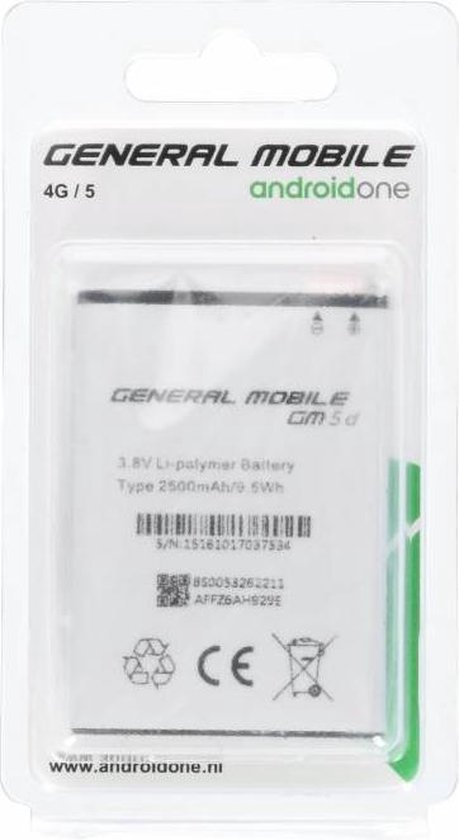 2500 mAh Batterij General Mobile 4G / GM5 | bol.com