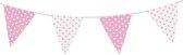 Vlaggenlijn met Stippen Baby Roze (3.6M)