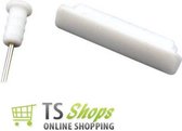 Dust protector / protection kit wit/white voor Apple iPhone 4 4G 4S iPod iPad