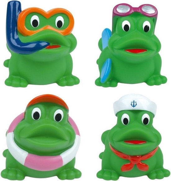 Kikker badset 4 stuks in transparant tasje - bad speelgoed voor baby/kind |  bol.com