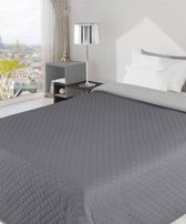 "Sprei Sprei Boras 2, double face, antraciet/grijs 170 x 260 cm /  Cevilit City Collection"