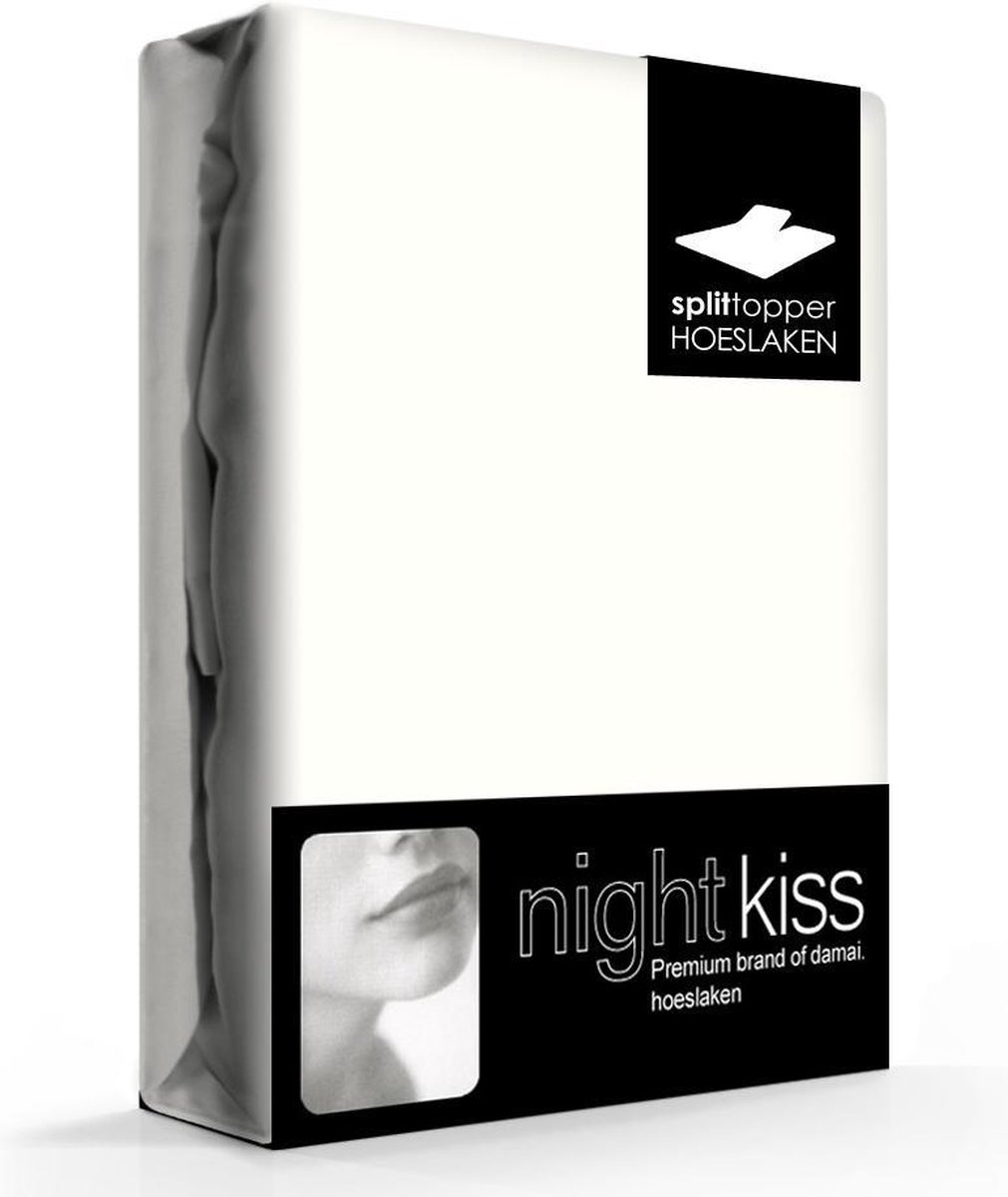 Topcover katoen 180 x 200 Ivoor BI-inkeping enkel - tot 8 cm matrashoogte - Nightkiss