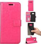 Samsung Galaxy S8 Plus Litchi portemonnee hoesje - roze