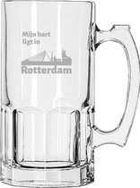 Gegraveerde Bierpul 1ltr Rotterdam