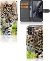 GSM Hoesje Motorola Edge 30 Neo Beschermhoesje met foto Baby Luipaard