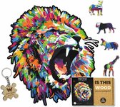 Houten puzzel Leeuw | Brave Lion | 31x28cm | 300 stuks