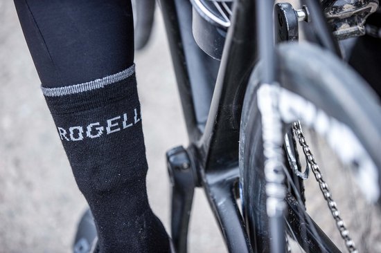Rogelli Fietssokken Heren en Dames 2-pack - Wielrensokken Merino Wol - Zwart en Grijs - 18-22cm Hoog - Maat 40-43 van Merkloos — afbeelding 5