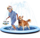 Joyage Zwembad voor Hond en Kind - 170cm - Hondenzwembad opvouwbaar - Hondendouche - Hondenbad - Dog pool - Waterfontein - Watersproeier - Waterspeelgoed - Honden speelgoed sterk - Dog toys - Zwembad voor honden large - Zwembad hond - Bad voor honden