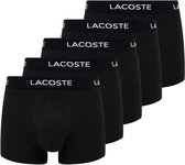 Lacoste Casual Boxershorts Heren Multipack Effen Zwart 5-Pack 5H5203 - Maat XXL