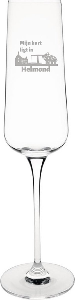 Gegraveerde Champagneglas 27cl Helmond