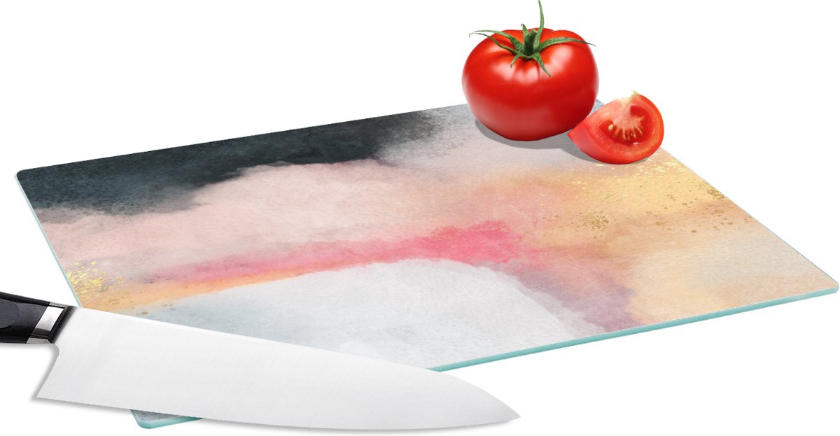 Glazen Snijplank - 28x20 - Verf - Abstract - Design - Snijplanken Glas