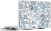 Laptop sticker - 17.3 inch - Bloemen - Abstract - Patroon - 40x30cm - Laptopstickers - Laptop skin - Cover
