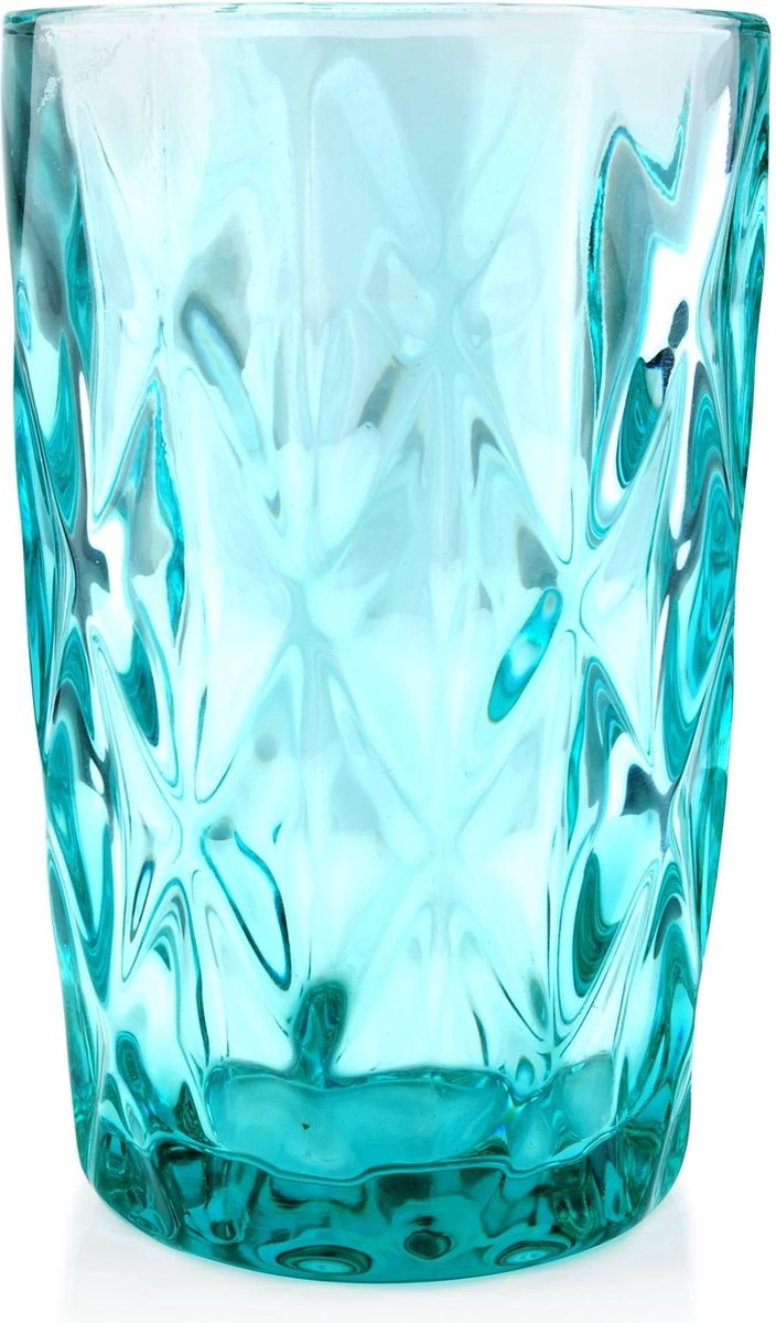 Affekdesign Longdrinkglazen Turquoise 300ml Set van 6 Elise